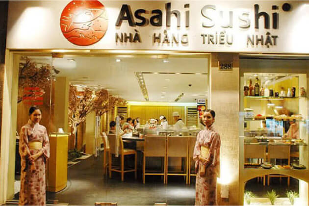 Nhà Hàng Triều Nhật Asahi Sushi là điểm ăn Sashimi ngon