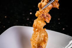 Mực Non Tẩm Bột Karaage - Whole cleaned baby squid skewered with karaage